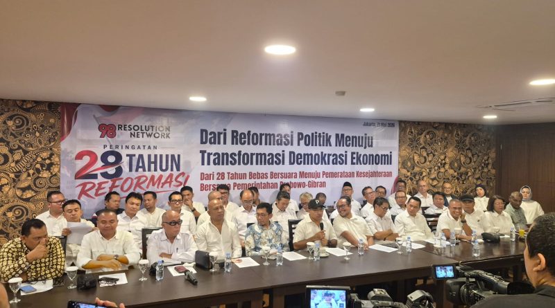 98 Resolution Network: Reformasi Harus Berlanjut ke Transformasi Demokrasi Ekonomi 98 Resolution Network: Reformasi Harus Berlanjut ke Transformasi Demokrasi Ekonomi